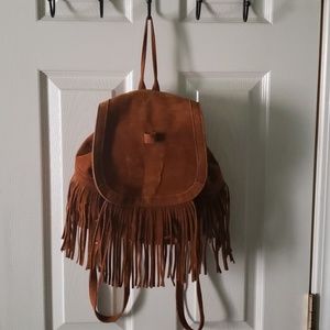 Fringe boho backpack